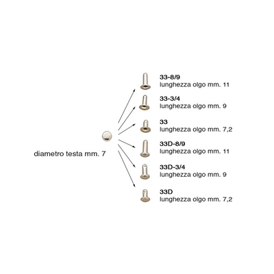 7mm brass rivet for bags