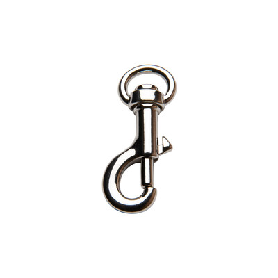 Moschettone in zama mm.15 con anello per borse
