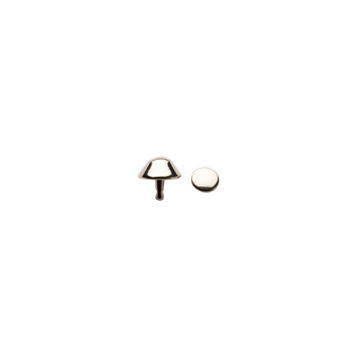 Piedino con rivetto in zama mm.14 per borse